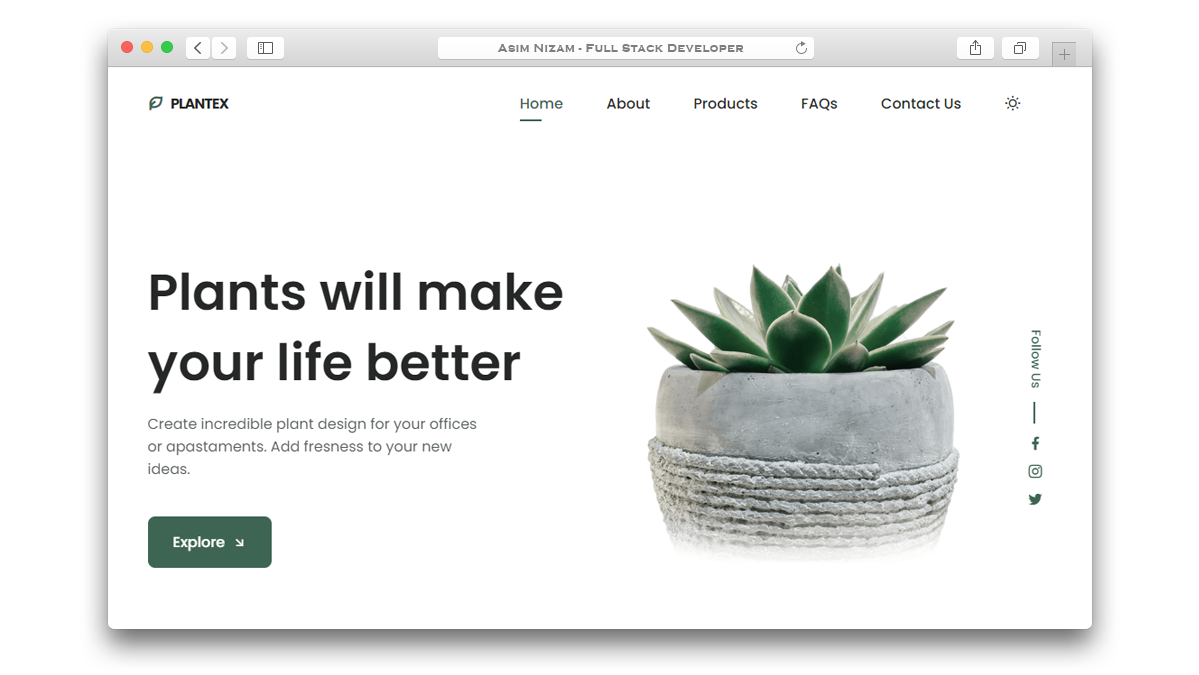 Asim Nizam - Full Stack Developer